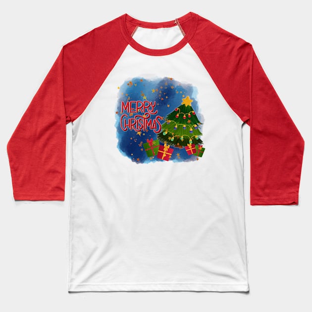 Merry Christmas Baseball T-Shirt by PrintAmor